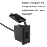 2PCS 2.4 A Motor Boat Trailer Car Modified Square Single USB Car Charger - Image 3