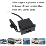 2PCS 2.4 A Motor Boat Trailer Car Modified Square Single USB Car Charger - Image 4