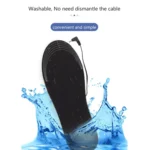 1 Pair USB Heating Insoles Washable Electric Heating Foot Warmer - Image 3
