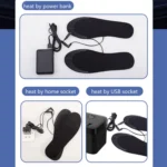 1 Pair USB Heating Insoles Washable Electric Heating Foot Warmer - Image 6