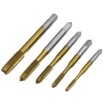 M3-M8 Titanium Plated Straight Slot Tap HSS Tapping Inner Thread Set - Image 2