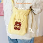 Plush Embroidery Washable Can Be Crossbody Water-Filled Warm Water Bag - Image 6