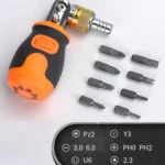 2050E 8 in 1 Portable Multifunctional S2 Batch Head Two-way Ratchet Screwdriver Set - Image 6