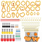 106-1 116 In 1 Clay Cutter Set DIY Clay Earring Mould Clay Earrings Making Tools