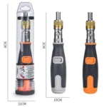 2050C Portable 10 In 1 Hidden Bits Multi-angle Ratchet Corner Screwdriver Set - Image 2