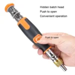 2050C Portable 10 In 1 Hidden Bits Multi-angle Ratchet Corner Screwdriver Set - Image 4