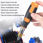 2050C Portable 10 In 1 Hidden Bits Multi-angle Ratchet Corner Screwdriver Set - Image 6