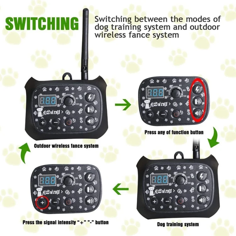 TBD0602963801_B2.webp TF68 2-in-1 Dog Trainer Outdoor Electronic Wireless Fence With Collar - Image 3