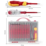 VDE Insulated Handle Electrician Screwdriver Set Home Maintenance Tools - Image 2