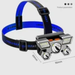 LED Five-headed Aircraft Light USB Rechargeable Headlamp Mining Light - Image 2