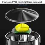 HK788 Strong Handheld Flashlight USB Rechargeable Outdoor Searchlight - Image 3