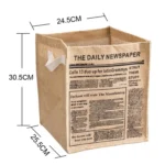 Foldable Jute Storage Box Sorting Basket for Underwear - Image 3