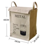 Jute Storage Box Fabric Dirty Clothes Basket Miscellaneous Sorting Storage Bag - Image 3