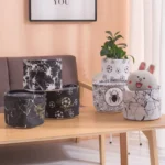 Fabric Storage Basket Desktop Organizer Basket, Style: - Image 5