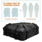 600D Oxford Cloth Car Roof Waterproof Luggage Storage Bag, Style: - Image 6