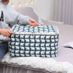 Clothes Organizer Moving Bag Canvas Zipper Quilt Storage Bag - Image 5