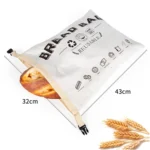 Cotton TPU Bread Bag With Clasp Reusable Storage Bag - Image 2