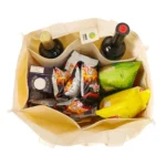NIEN Compartmentalized Shopping Bag Fruit and Vegetable Handle Canvas Bag, Style: - Image 5