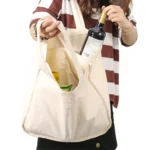 NIEN Compartmentalized Shopping Bag Fruit and Vegetable Handle Canvas Bag, Style: - Image 6
