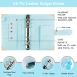 A6 Leather Loose-leaf Budget Book Handbook Notepad - Image 3
