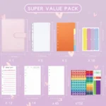 A6 Macaron PU Leather Loose-leaf Notebook Cash Budget Handbook - Image 2