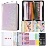 A6 Handheld Zipper Bag Type Large Capacity Cash Budget Book Handbook