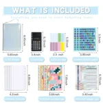 A6 Handheld Zipper Bag Type Large Capacity Cash Budget Book Handbook - Image 2