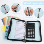 A6 Handheld Zipper Bag Type Large Capacity Cash Budget Book Handbook - Image 4