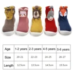 D2201 Children Cartoon Tube Floor Socks Knitted Soft Bottom Baby Shoes Socks - Image 5