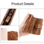 BUFF CAPTAIN 01 Multifunctional Detachable Vintage Leather Buckle Horizontal Wallet - Image 5