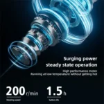 DY701 3 In 1 Electric Feather Duster Handheld Telescopic Dust Clean Brush - Image 3