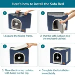 Pet Stool Pet Kennel Indoor Foldable Storage Stool Cat Dog Kennel - Image 6