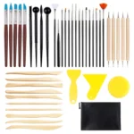 Ceramic Clay Plastic Scraper Nail Silicone Dot Drill Indentation Pen