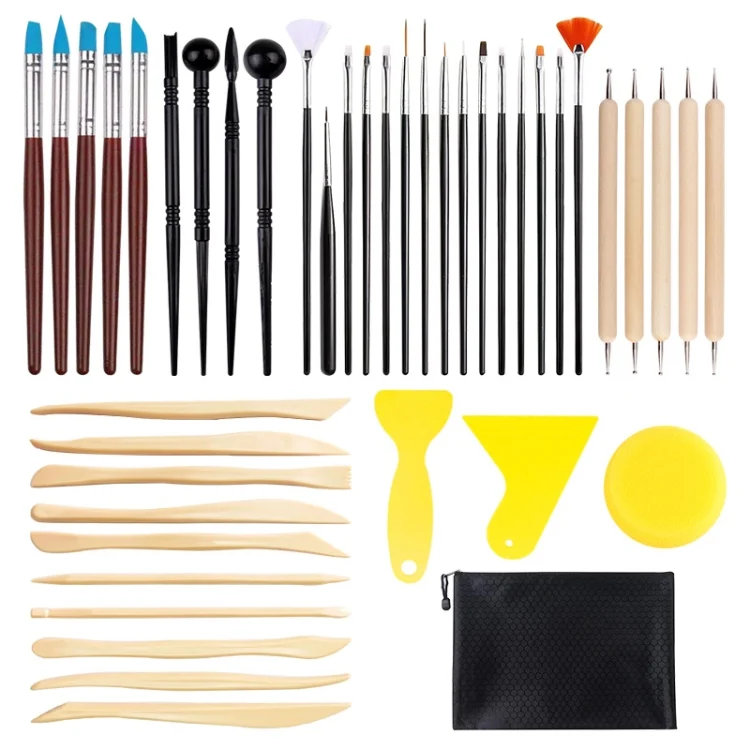 Ceramic Clay Plastic Scraper Nail Silicone Dot Drill Indentation Pen