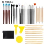 Ceramic Clay Plastic Scraper Nail Silicone Dot Drill Indentation Pen - Image 2