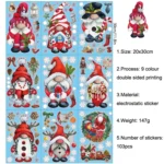Christmas Static Glass Window Decoration Background Decorative Stickers - Image 5