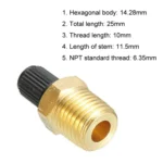 Threaded Nozzles Solid Nickel-Plated Brass Fuel Tank Filling Valve For Air Compressor - Image 6