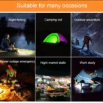 105 Solar Rechargeable LED Bulb Light Camping Light Emergency Light with Flashlight Function - Image 5