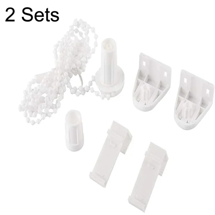 2 Sets 17mm Shutter Curtain Control Head With 2m Pull Beads Chain Set
