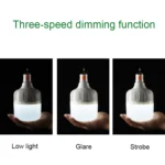 AB26 USB Charging LED Bulb Night Market Stall Lights Outdoor Camping Hanging Lamp, Power: - Image 4