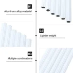 12 Inch Aluminum Alloy Rotary Rod Blinds Rod Adjustable Light Bar With Hook Handle - Image 3