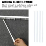 12 Inch Aluminum Alloy Rotary Rod Blinds Rod Adjustable Light Bar With Hook Handle - Image 5