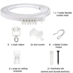 Model Steel Track Set Flexible Silent Slide Track Track with Hooks, Size: - Image 6