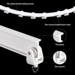 Model Steel Track Set Flexible Silent Slide Track Track with Hooks, Size: - Image 3