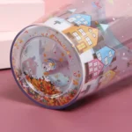 500ml Micro Landscape Plastic Cup Christmas Gift Double Cup - Image 6