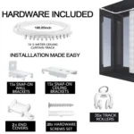 Model Steel Rail Bending Curtain Rail Flexible Guide Set, Size: - Image 3