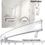 Model Steel Rail Bending Curtain Rail Flexible Guide Set, Size: - Image 5