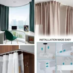 Model Steel Rail Bending Curtain Rail Flexible Guide Set, Size: - Image 6