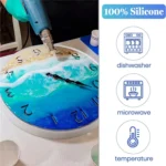 DIY Crystal Drip Rubber Round Table Mold Quicksand Table Silicone Mold - Image 6