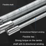 3 PCS/Set 1/4-3/8-1/2 Sleeve Extension Bendable Universal Joint Rod, Color: - Image 3